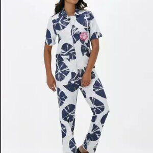 Leon & Harper Orso Donkerblauw Jumpsuit Printed Straight Leg XS